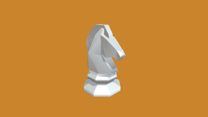 Low Poly Chess Knight 3D Model