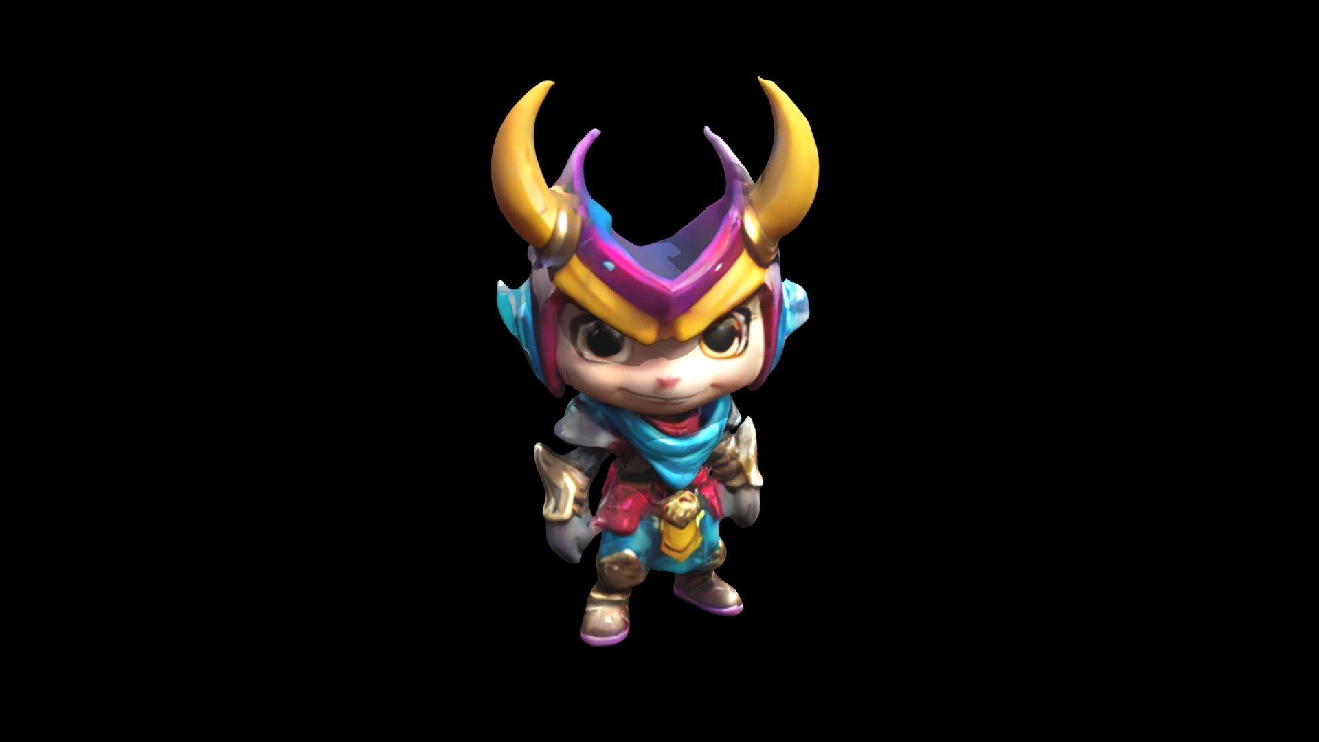 An illustration of a cute anime-inspired warrior - Download Free 3D ...