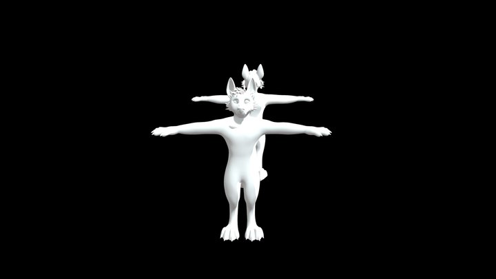 Furry VRChat ready avatar 3D Model