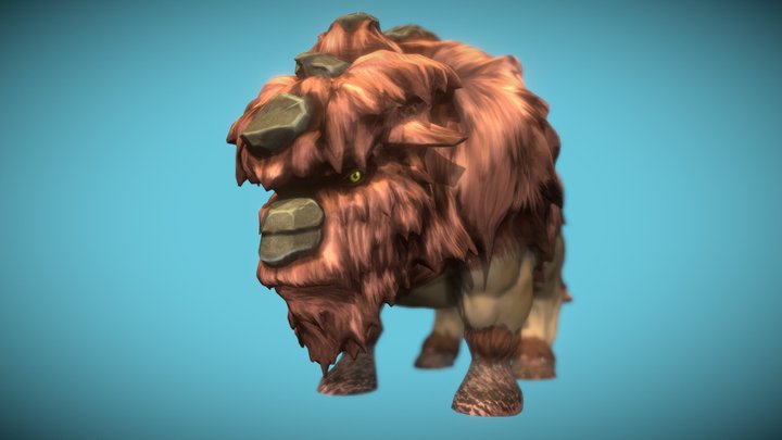 Fantasy Bison - Creature Concept 3D Model