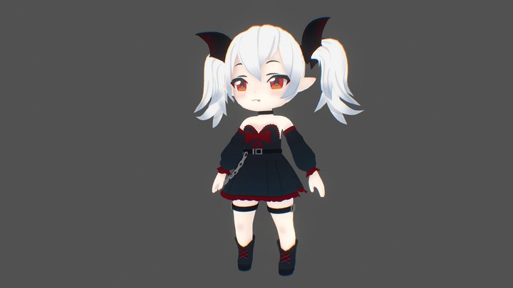 chibi vampire 3D Model