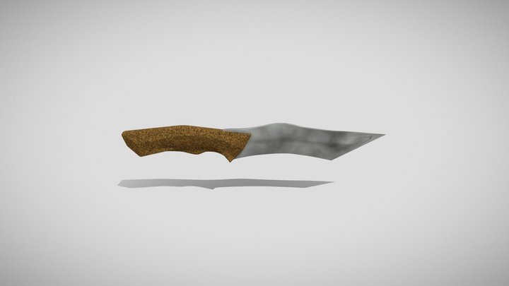 knife in war paint 3D Model