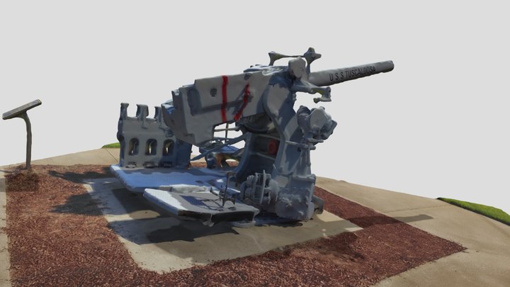 USS Tuscaloosa Artillery 3D Model