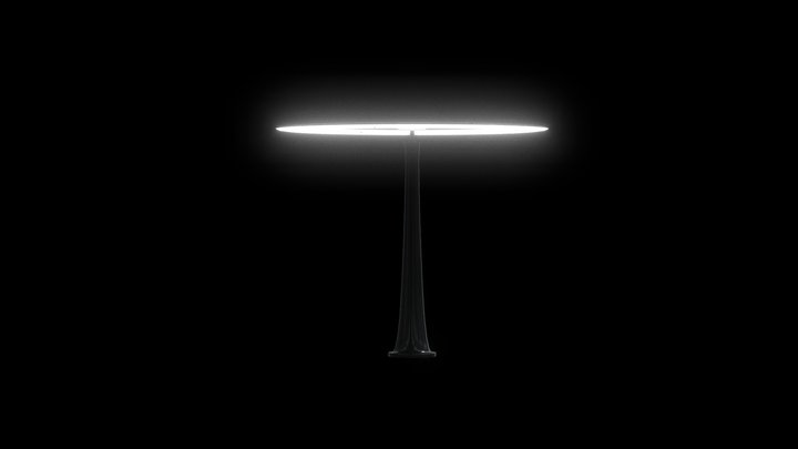 Futuristic Stylized Lamp Post 1 3D Model