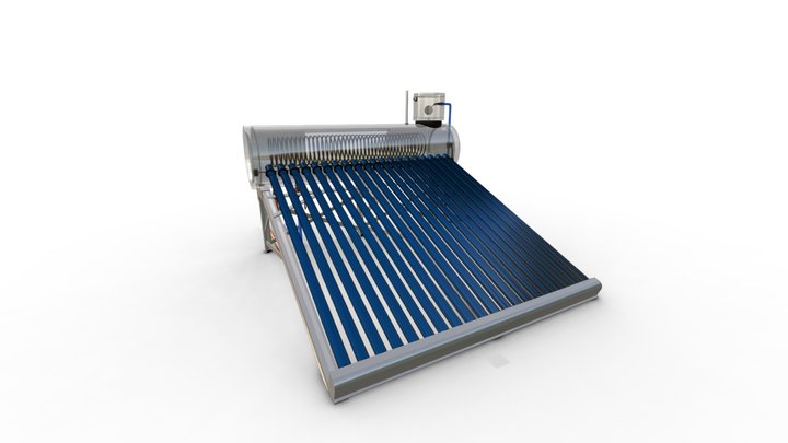 240Lts High Pressure Solar Water Heater 3D Model