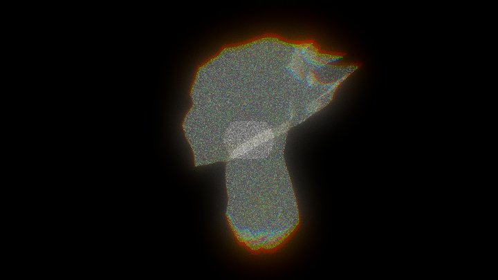 Glowy Deformed Head 3D Model