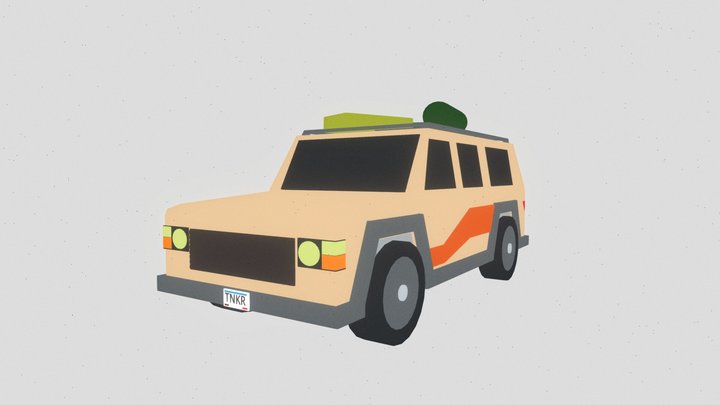 Low Poly Scout Vehicle 3D Model