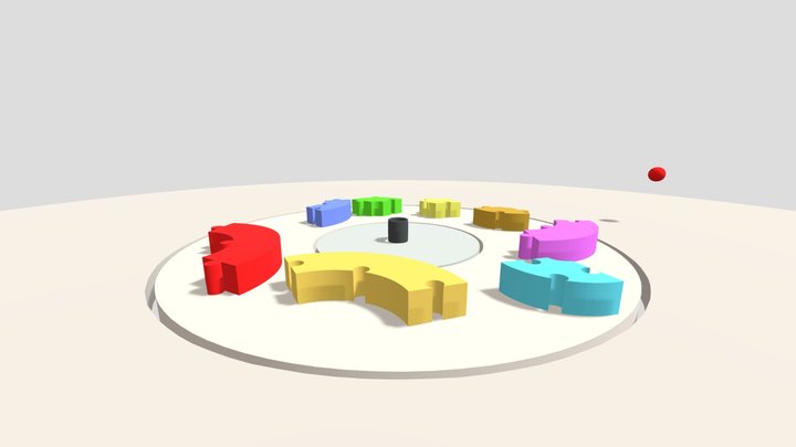 Animated Puzzle Intro 3D Model