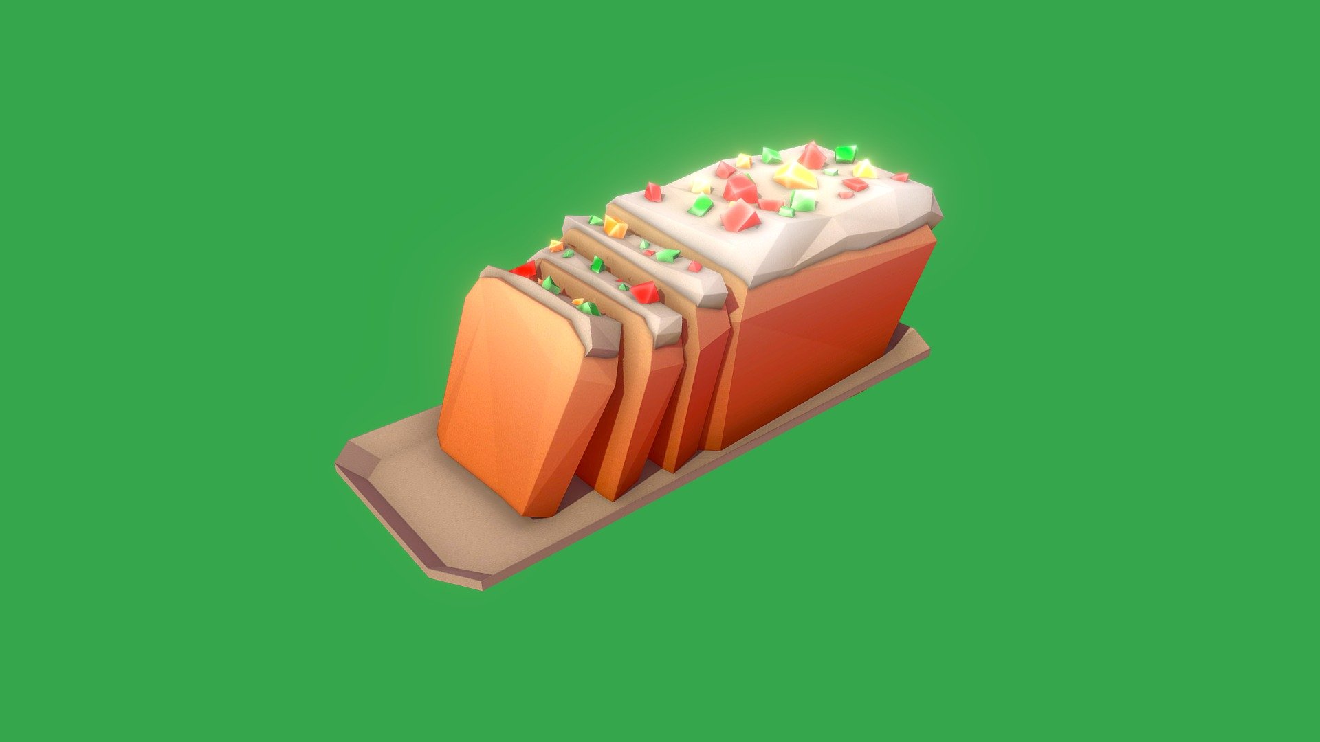 Carot Fruit Cake - 3D model by Julien Chambriard (@julienchambriard ...