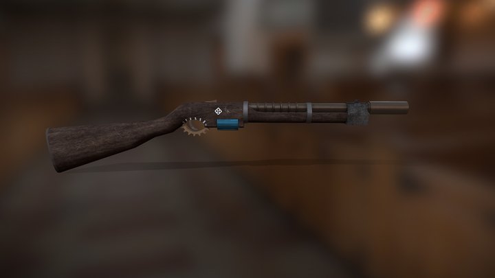 Wood Rifle 3D Model