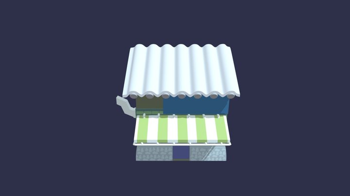Japanese Market Building 3D Model