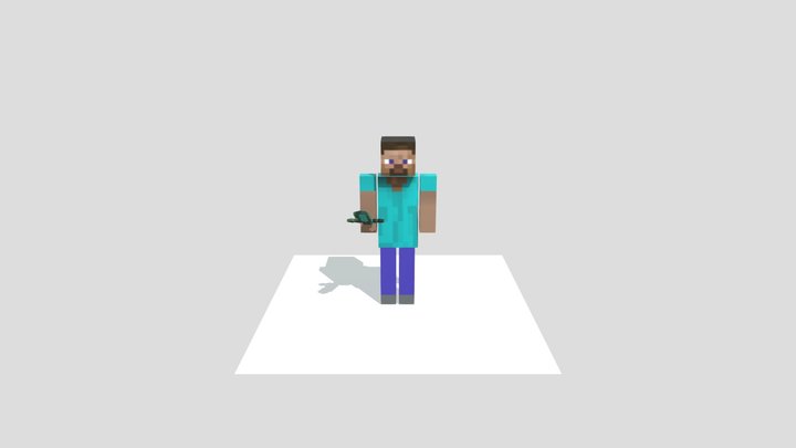 Steve and sword 3D Model