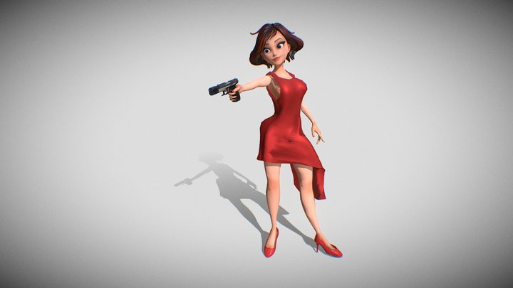 Agent Girl 3D Model