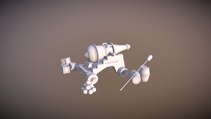 Cannon (2nd version) 3D Model