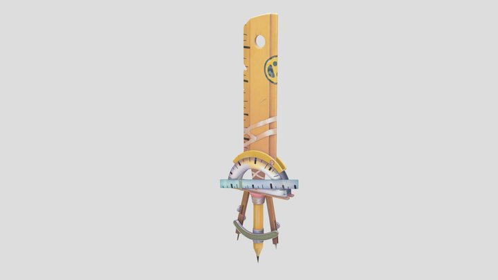 Sword  geometric 3D Model
