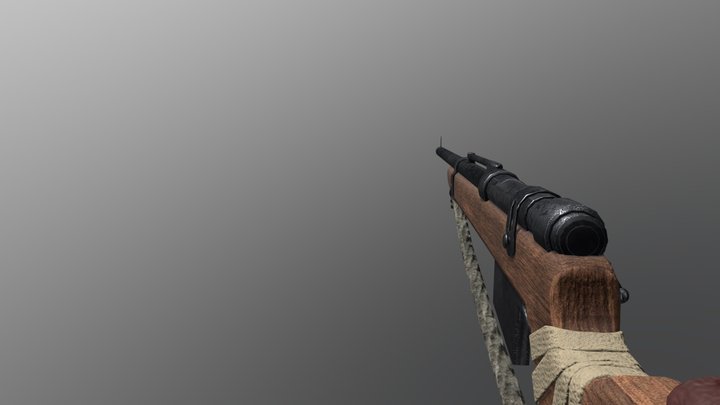 Semi Automatic Rifle 3D Model