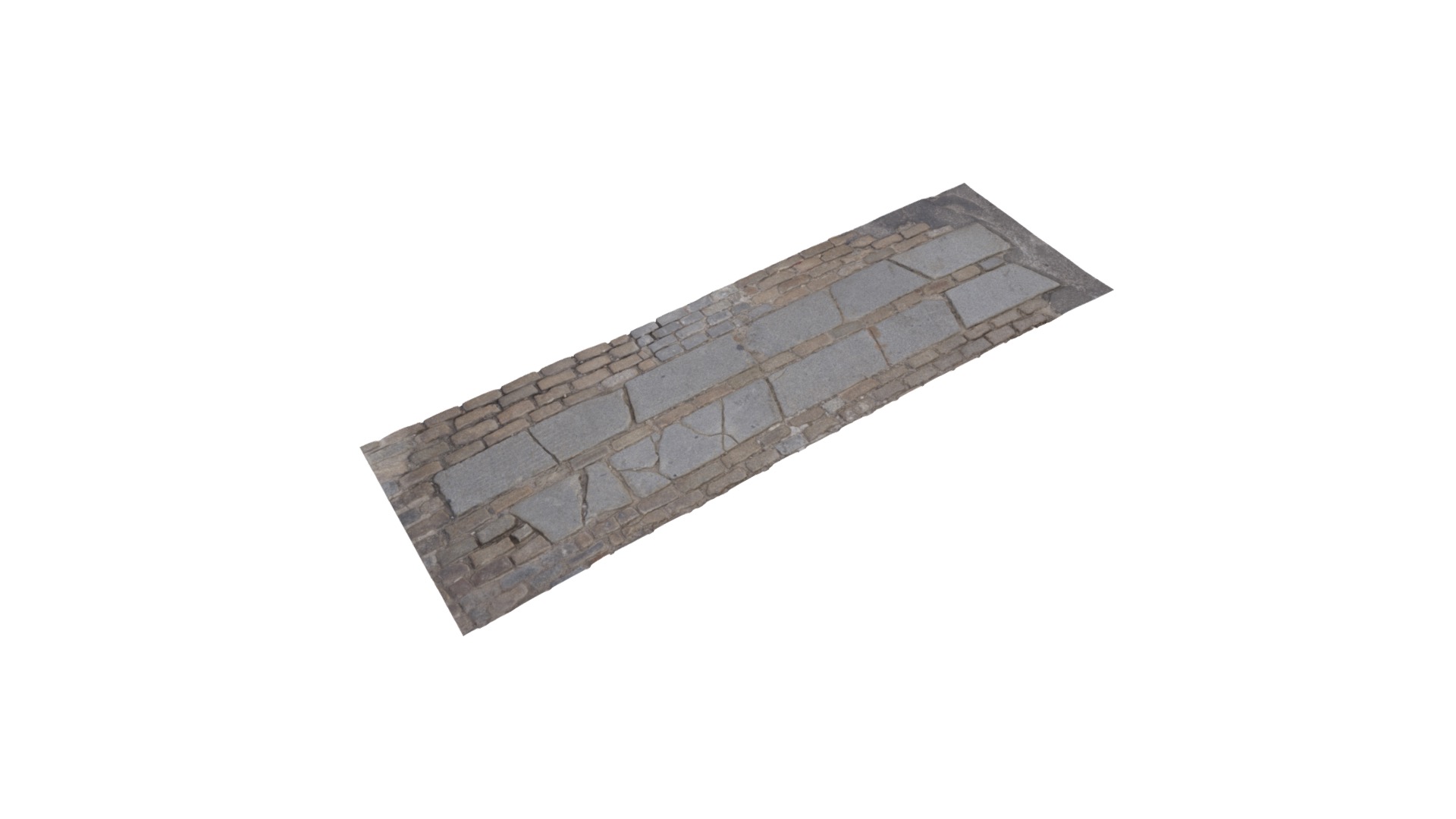 3D model Brick Crosswalk - This is a 3D model of the Brick Crosswalk. The 3D model is about a wooden spoon with a handle.