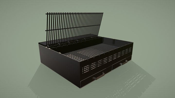 Мангал встраиваемый / Barbecue 3D Model