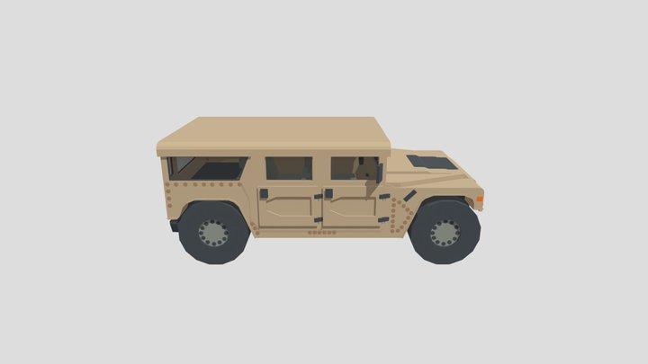 Minecraft military car 3D Model