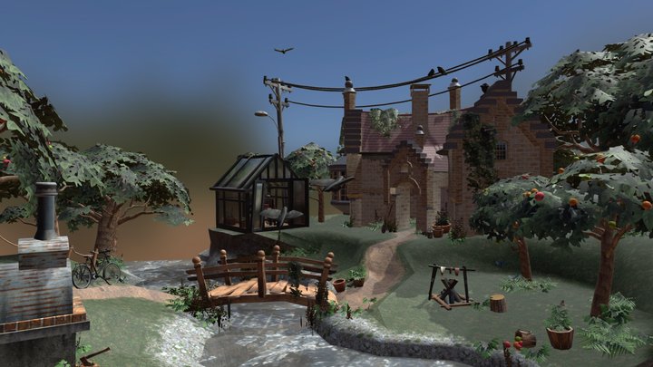 DAE Diorama - Grandma's house 3D Model