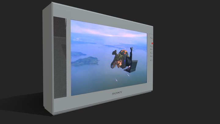 Sony Trinitron CRT TV 3D Model