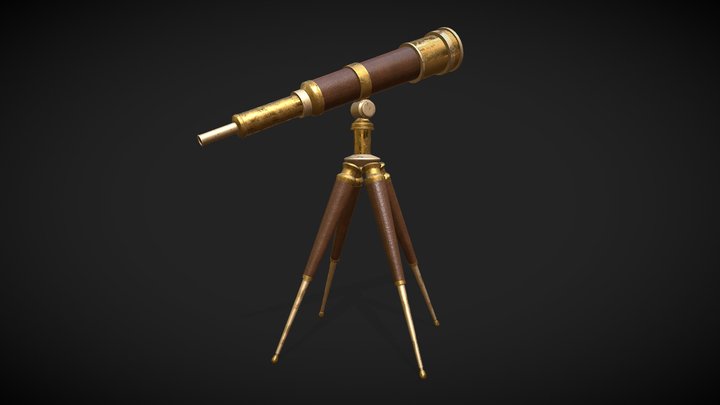 Vintage Telescope 3D Model