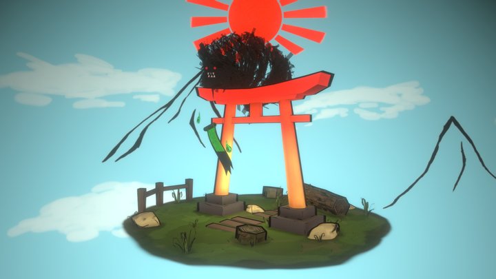 Okami Torii Gate 3D Model