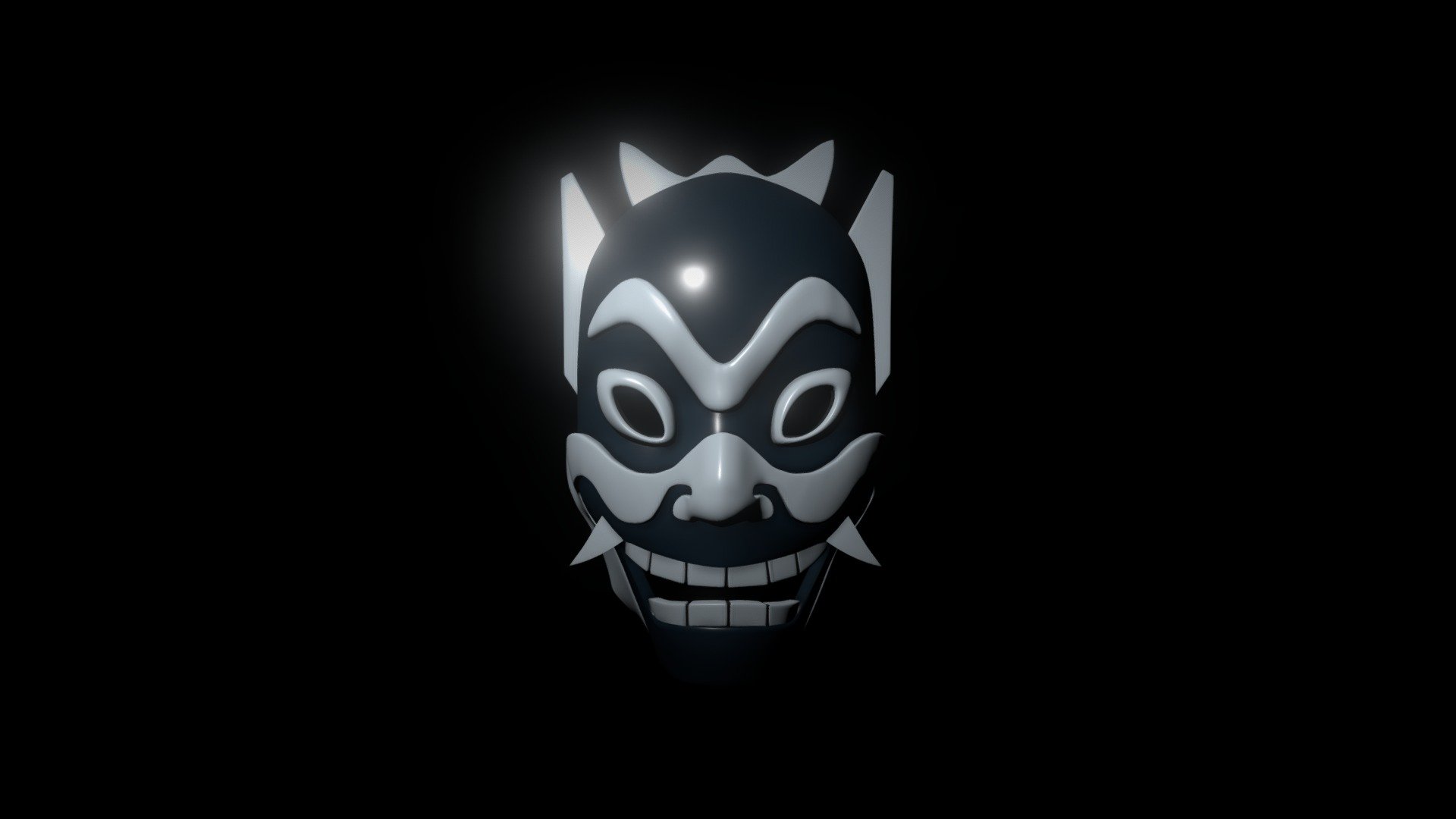 Blue Spirit Mask Buy Royalty Free 3D model by TheKingJo (theonlykingjo) [8bbc950] Sketchfab