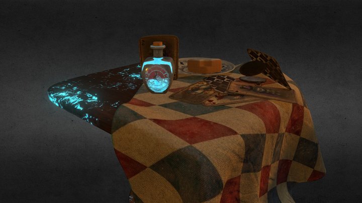 Alice In Wonderland Table Still Life – Free 3D Model STL