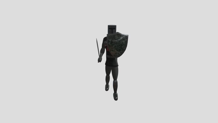 Knight Attack and Defend Animation 3D Model
