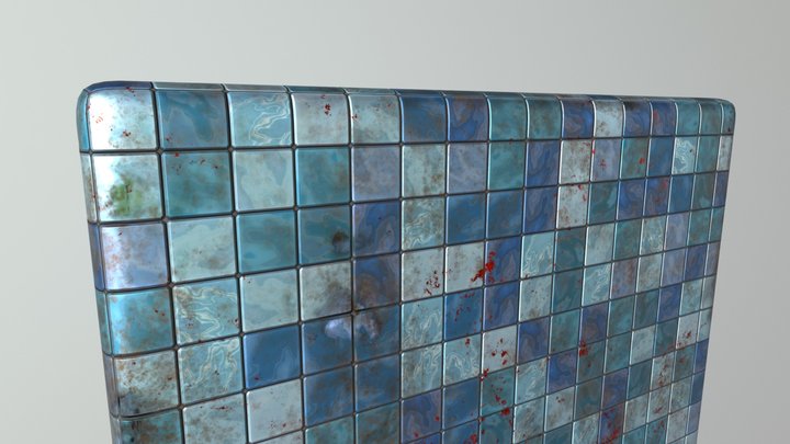 (Cube) Bathroom Tile PBR 3D Model