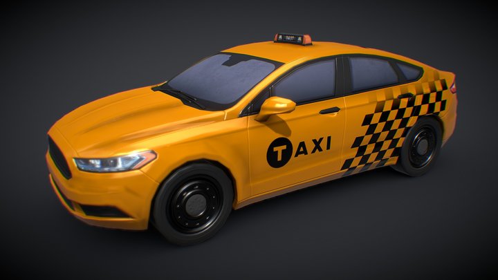 Ford Mondeo TAXI 3D Model