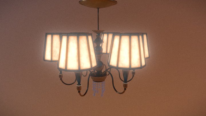 Old Chandelier 3D Model