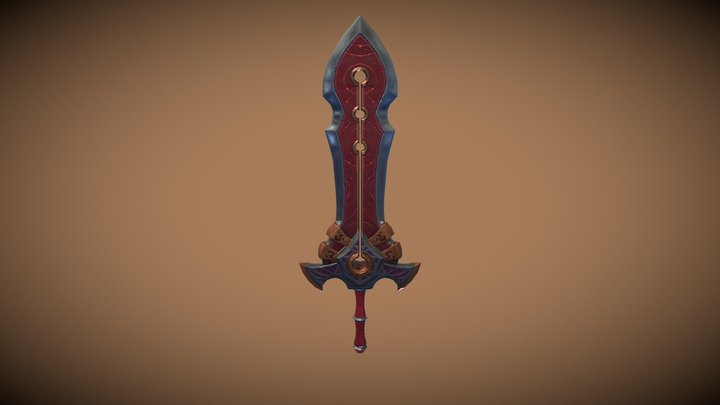 Demon Sword Low Poly 3D Model