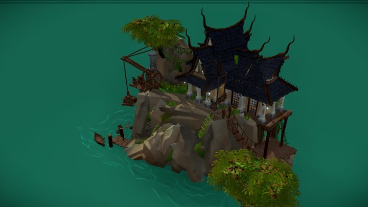 Prison Island 3D Model