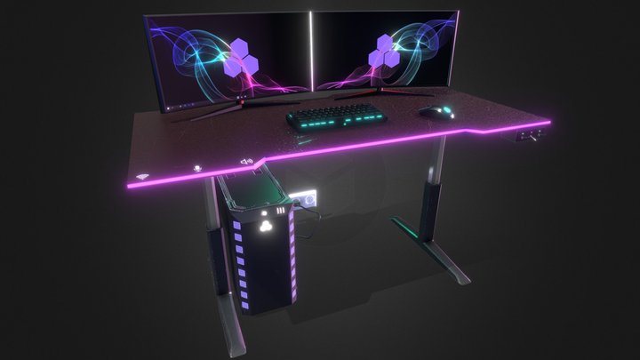 Cyberpunk Desk 3D Model