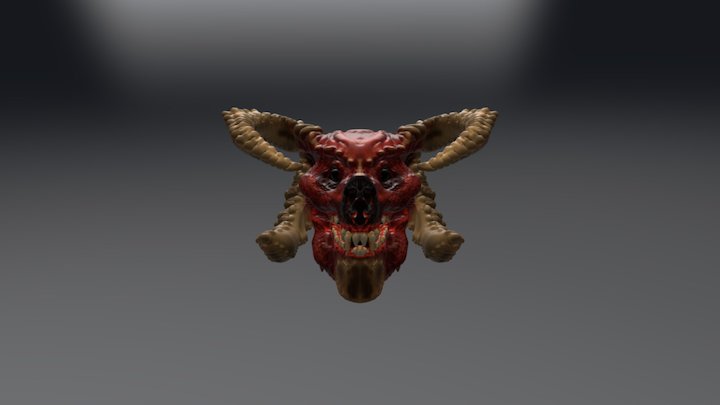 Four horned blinded demon 3D Model