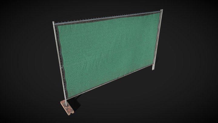 Modular Fence Wind Privacy Screen -SF City Props 3D Model