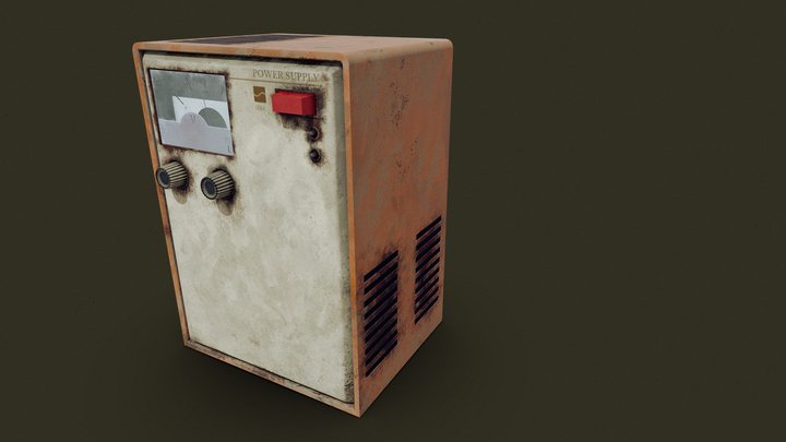 Old rusty power supply 3D Model