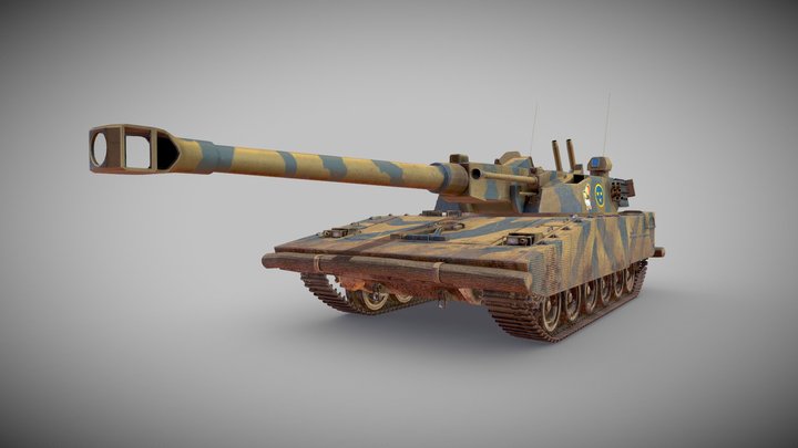 Stridsvagn m/91 3D Model