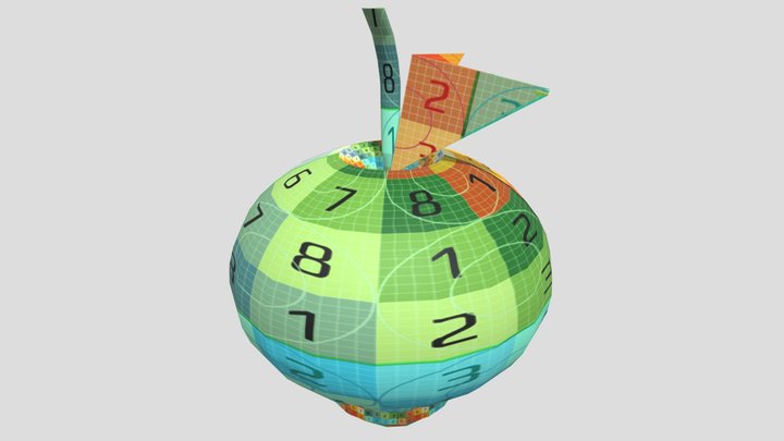UV Map Apple 3D Model