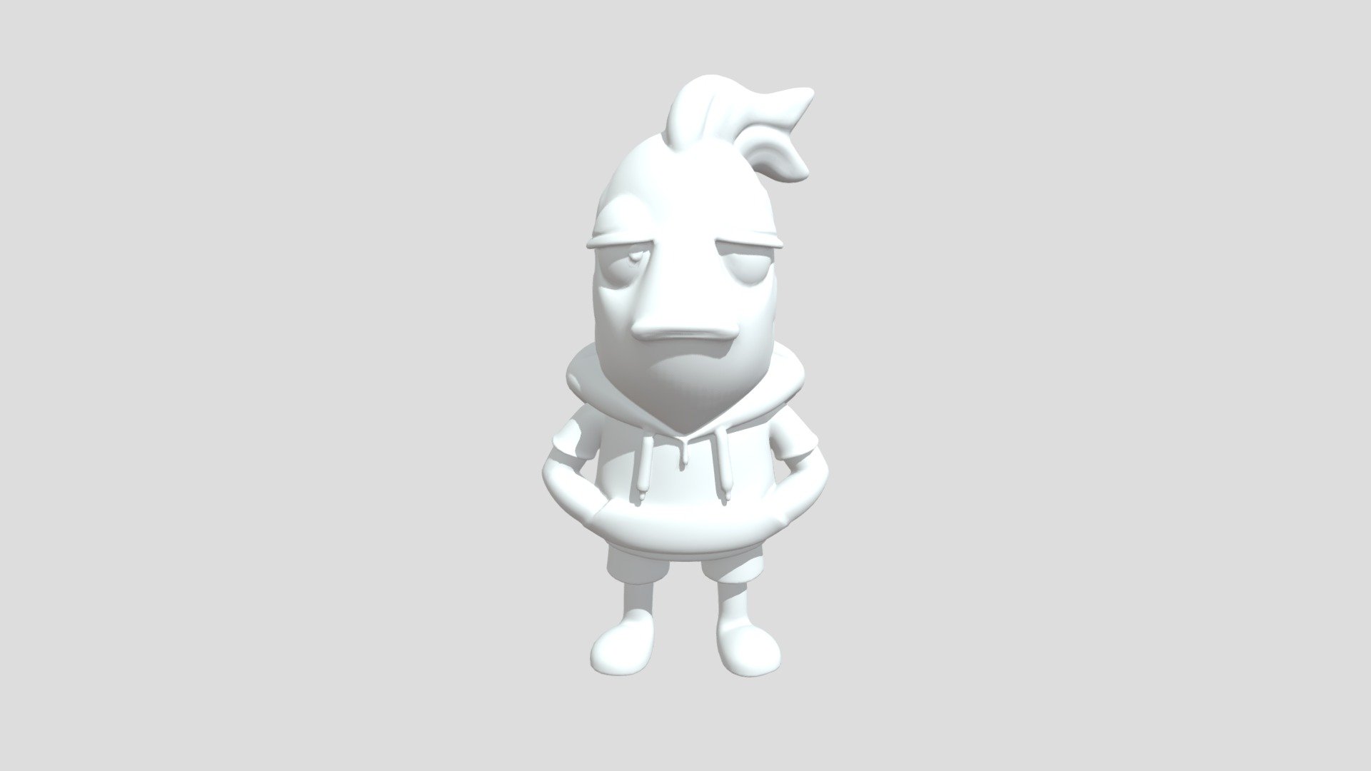 Fish character in hoodie and shorts - 3D model by HUSH52 [8bcbc42 ...
