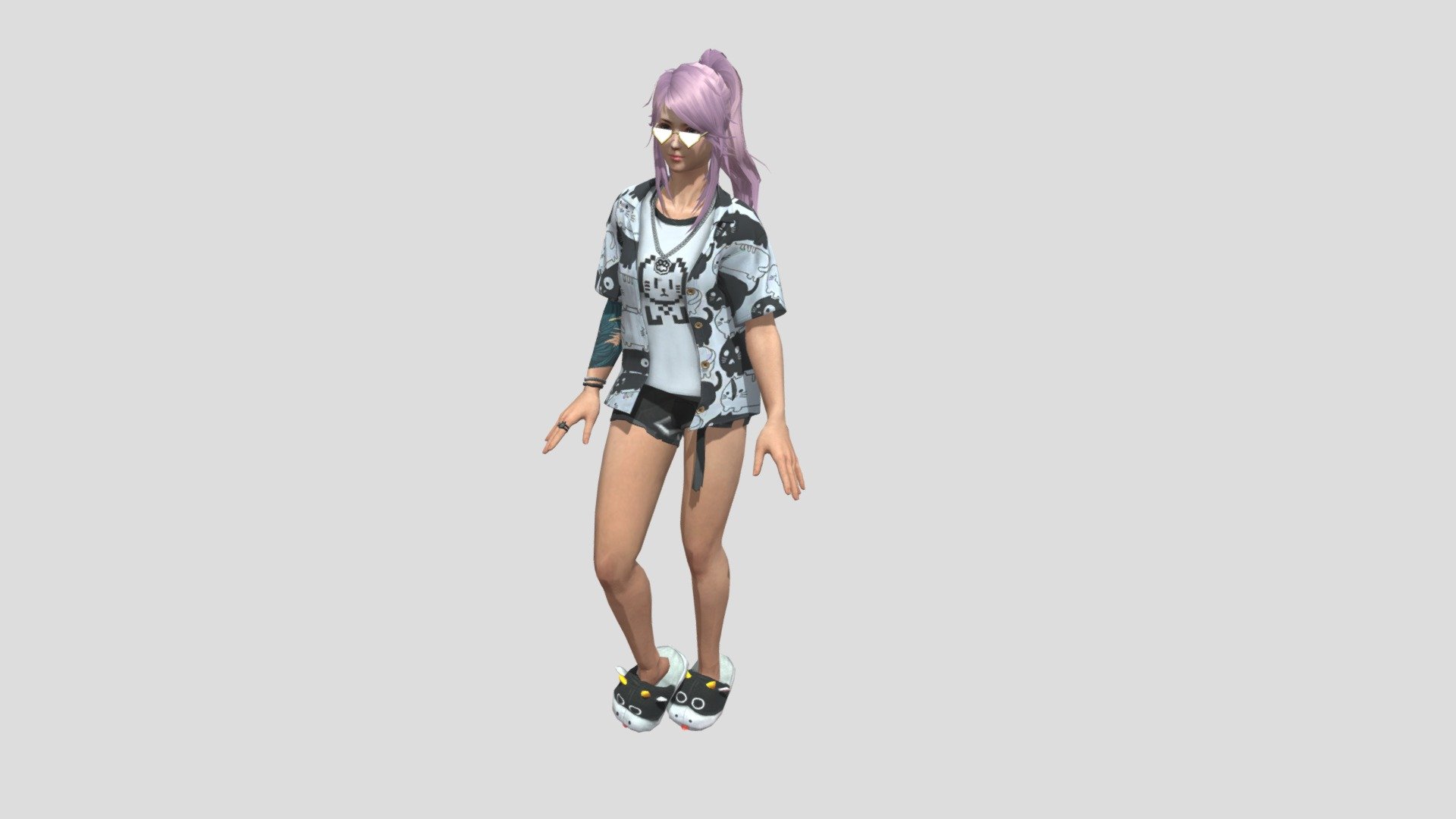 3D character, blender 3d FreeFire FEMALE - 3D model by Alvi Raj 3D ...
