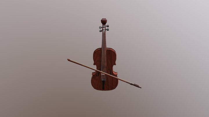 violon_low_poly 3D Model