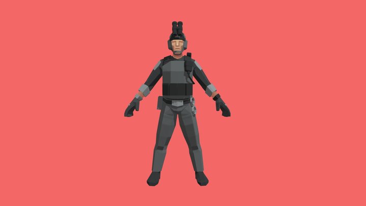 Soldat (low Poly) 3D Model