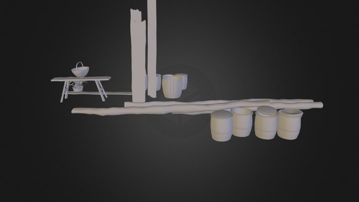 Middle-age outdoor objects 3D Model