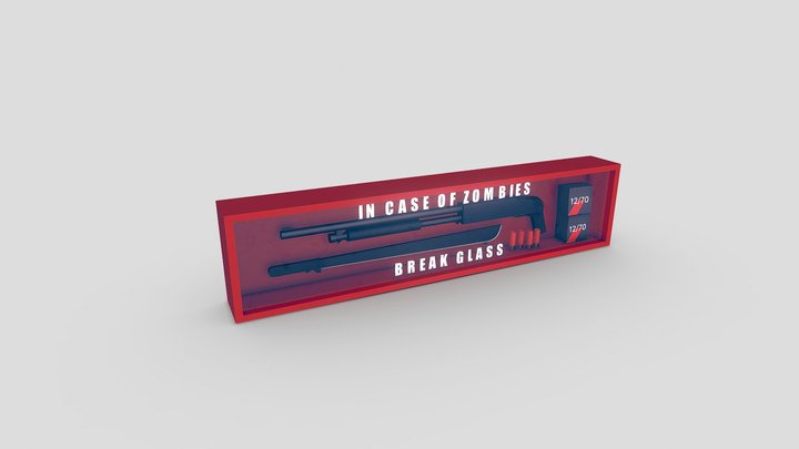 In Case Of Zombies Break Glass 3D Model