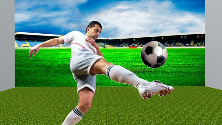 Football player movement 3D Model