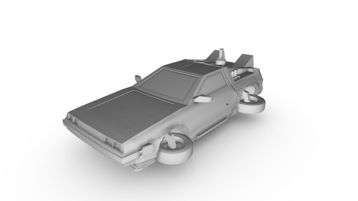 CT4012 - Vehicle: DeLorean Time Machine 3D Model