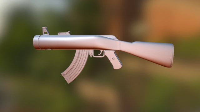 Pencil Cap Weapon AK 47 - Free Download! 3D Model